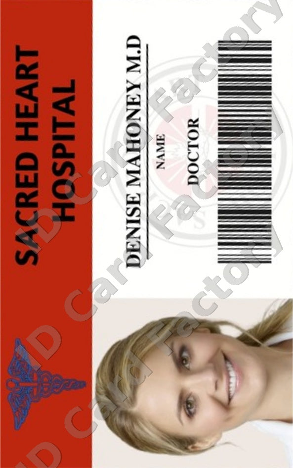 Denise Mahoney | Scrubs Sacred Heart Hospital ID Card | ID Card Factory