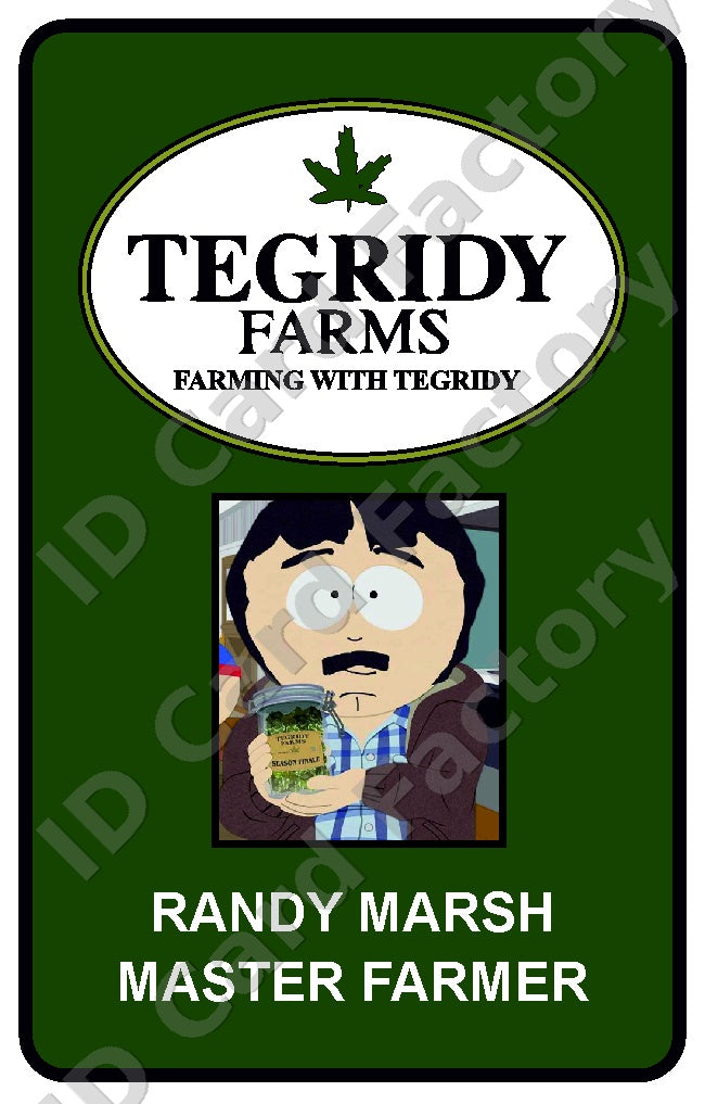 Tegridy Farms | South Park ID Card | ID Card Factory