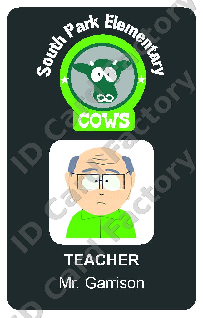 Mr Garrison | South Park Elementary Staff ID Card | ID Card Factory