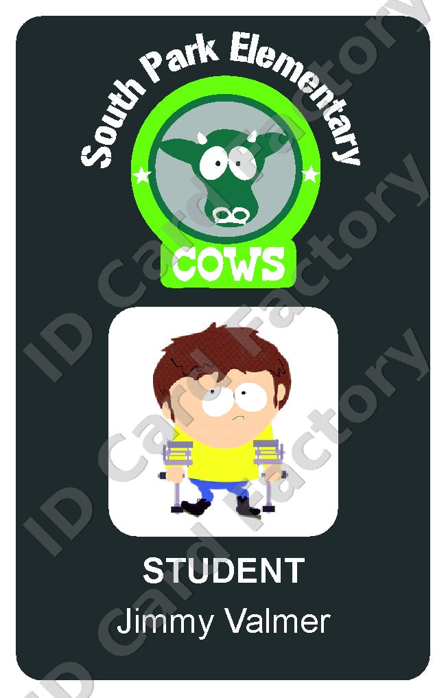 Jimmy Valmer | South Park Elementary Student ID Card | ID Card Factory