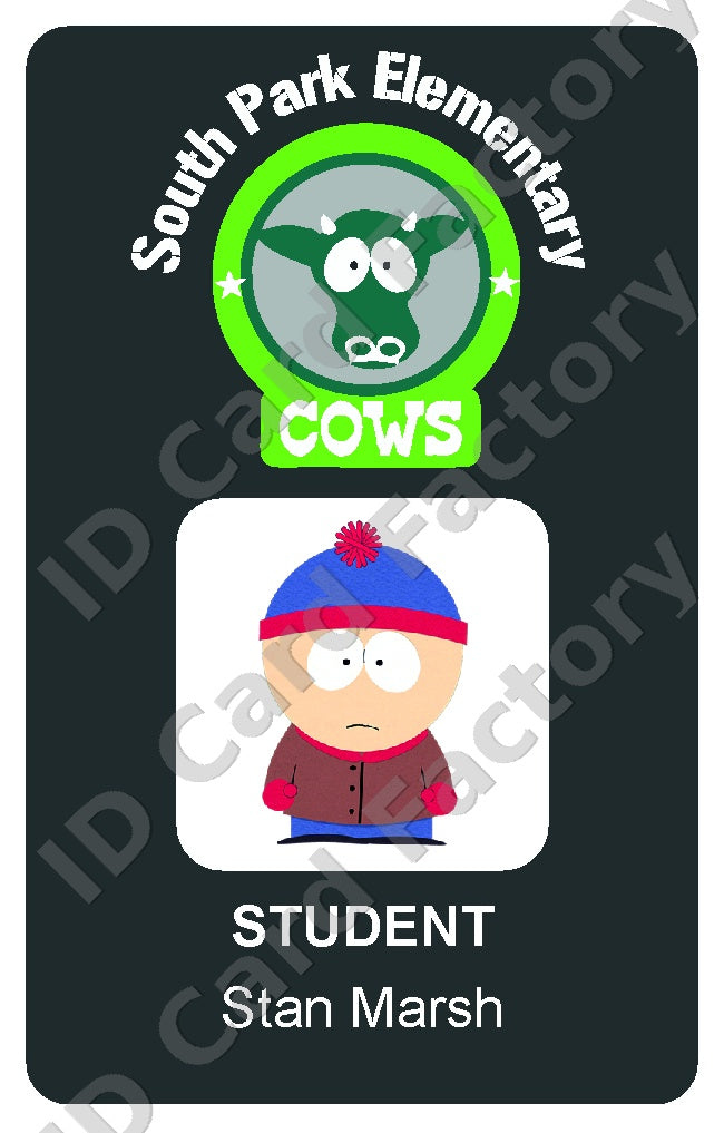 Stan Marsh | South Park Elementary Student ID Card | ID Card Factory