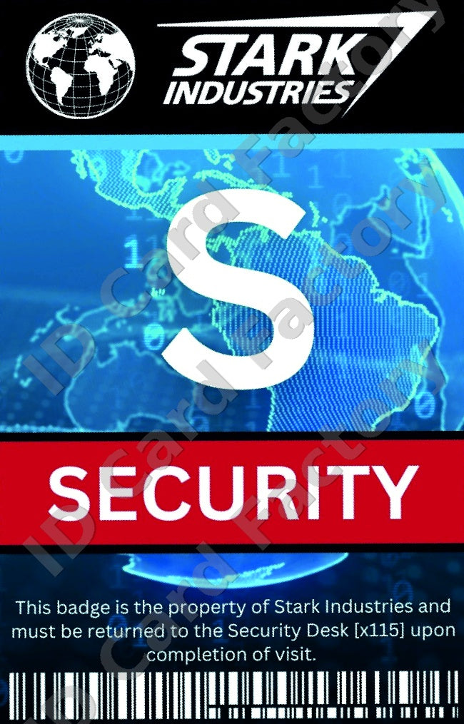Stark Industries Security ID | Iron Man Marvel | | ID Card Factory