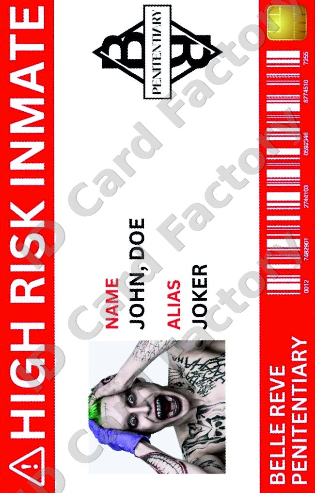 The Joker | Suicide Squad Belle Reve Inmate ID | ID Card Factory