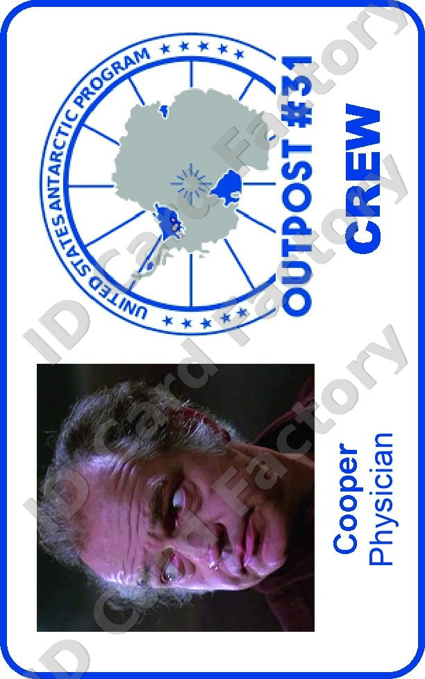 Cooper | The Thing Outpost 31 Crew ID Card | ID Card Factory