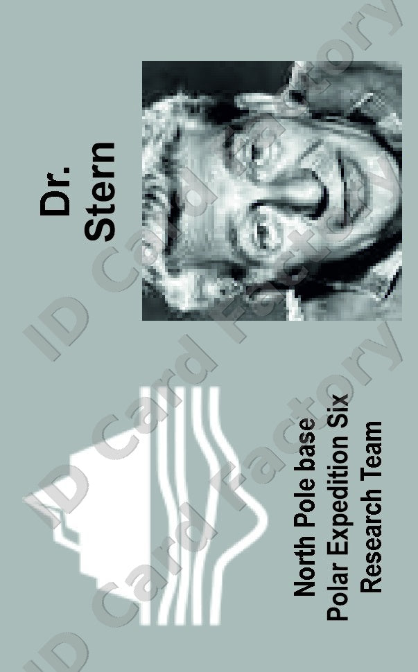 Dr Stern | The Thing From Another World Polar Expedition ID Card | ID Card Factory