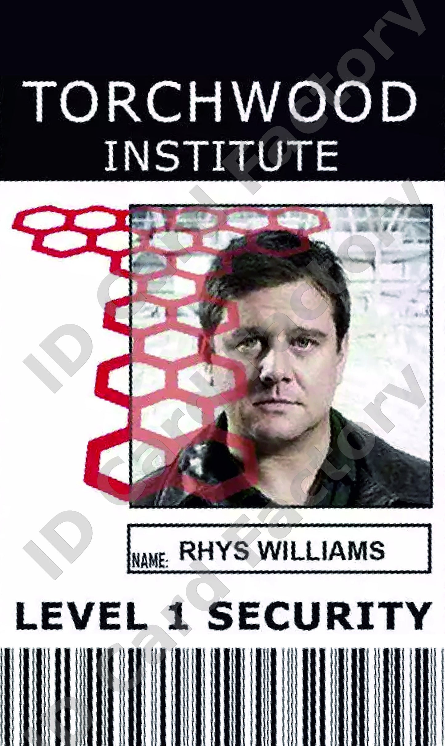 Rhys Williams | Torchwood Institute ID Card | ID Card Factory