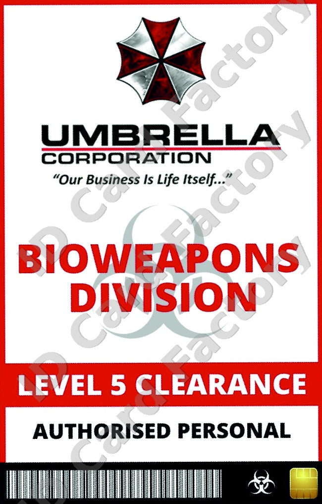 Resident Evil Umbrella Bioweapons Division ID Card (Variant) | | ID Card Factory