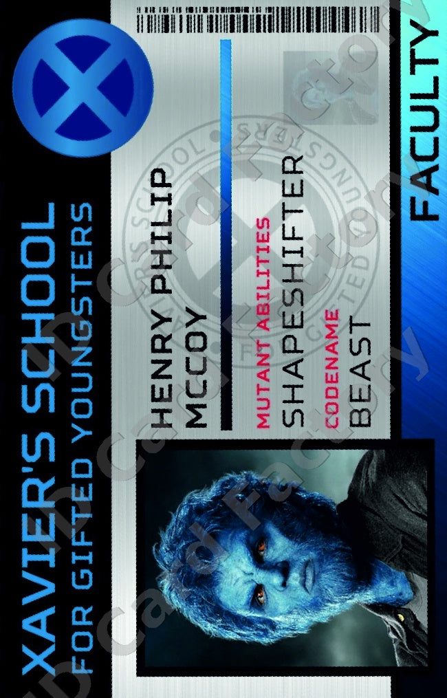 Beast | Xavier's School for Gifted Youngsters ID | X-Men | ID Card Factory