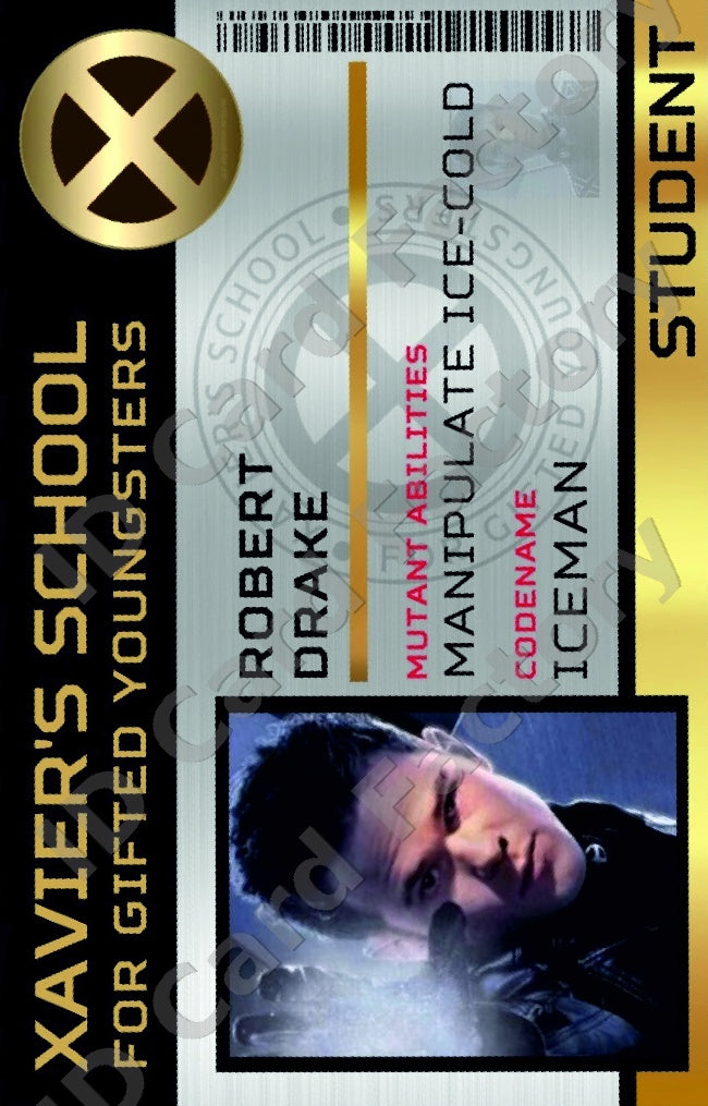 Iceman | Xavier's School for Gifted Youngsters ID | X-Men | ID Card Factory