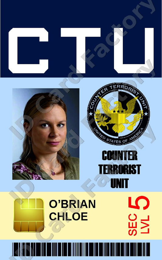 Chloe O'Brian | 24 CTU Counter Terrorist Unit ID Card | ID Card Factory