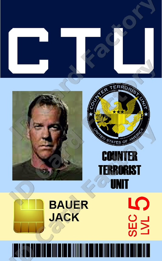 Jack Bauer | 24 CTU Counter Terrorist Unit ID Card | ID Card Factory