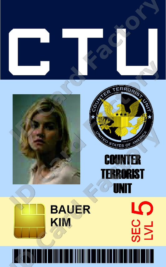 Kim Bauer | 24 CTU Counter Terrorist Unit ID Card | ID Card Factory