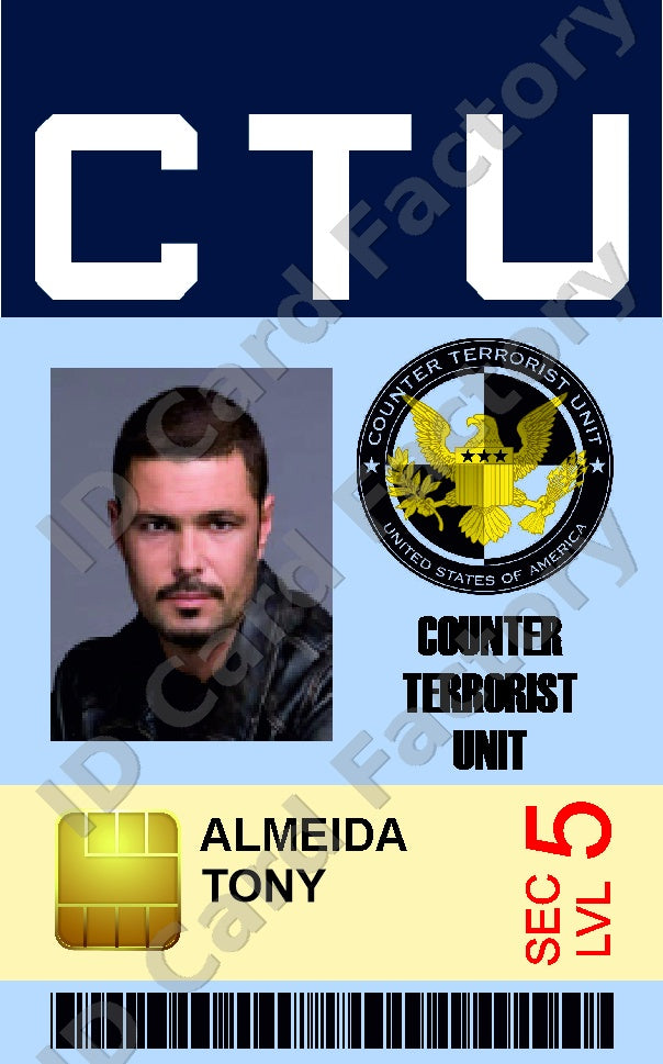 Tony Almeida | 24 CTU Counter Terrorist Unit ID Card | ID Card Factory