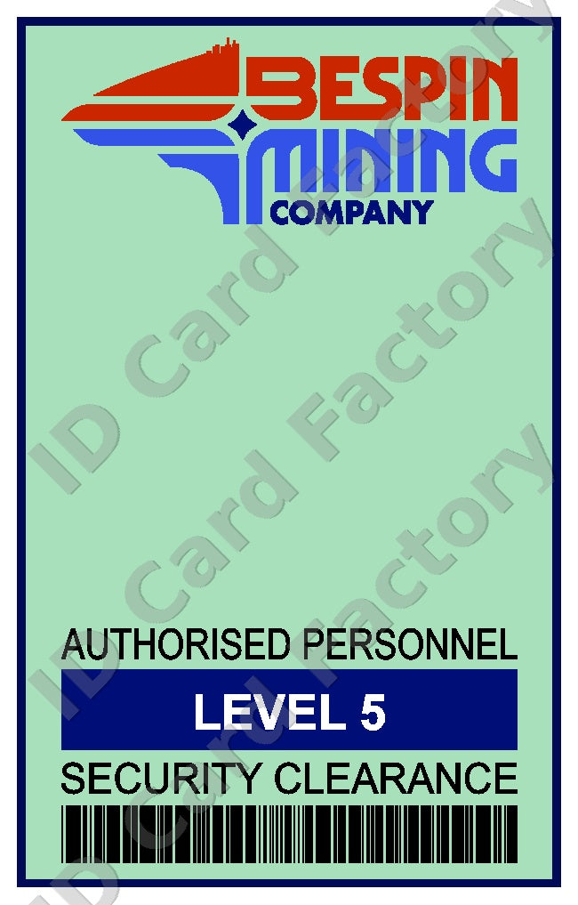 Bespin Mining Company ID | Star Wars | Personalised | ID Card Factory
