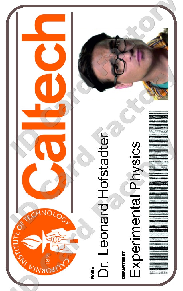 Leonard Hofstadter | The Big Bang Theory ID Card | ID Card Factory