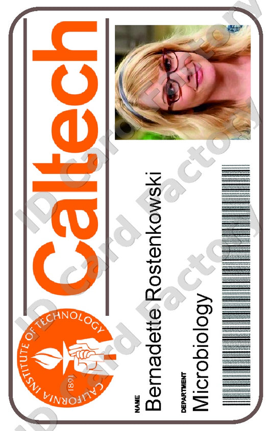 Bernadette Rostenkowski | The Big Bang Theory ID Card | ID Card Factory