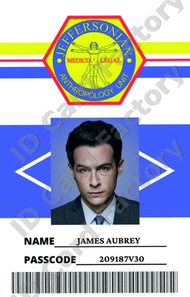 James Aubrey | Bones ID Card | ID Card Factory