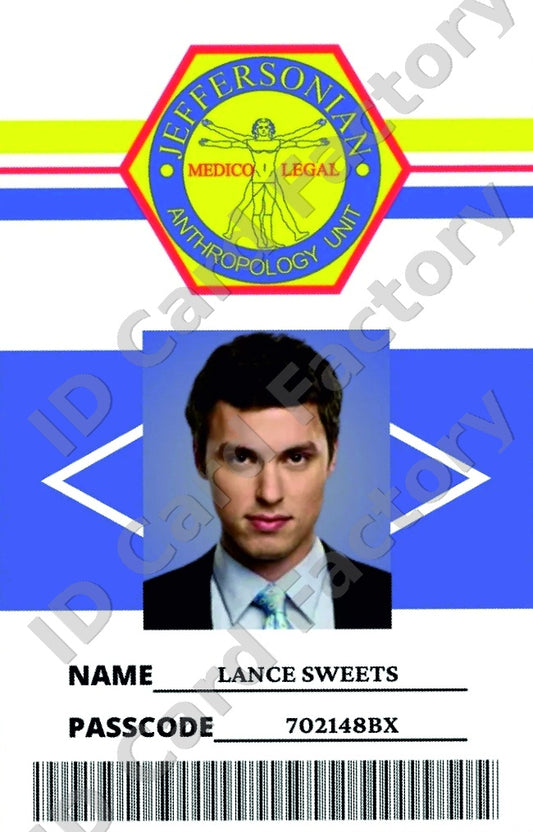 Lance Sweets | Bones ID Card | ID Card Factory