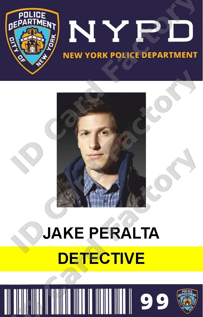 Jake Peralta | Brooklyn Nine-Nine NYPD ID Card | ID Card Factory