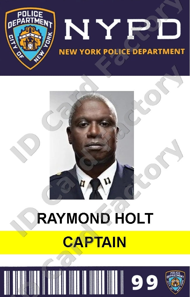 Raymond Holt | Brooklyn Nine-Nine NYPD ID Card | ID Card Factory