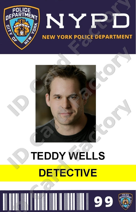 Teddy Wells | Brooklyn Nine-Nine NYPD ID Card | ID Card Factory