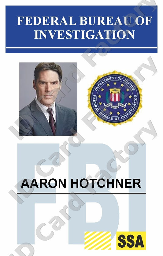 Aaron Hotchner | Criminal Minds FBI BAU ID Card | ID Card Factory