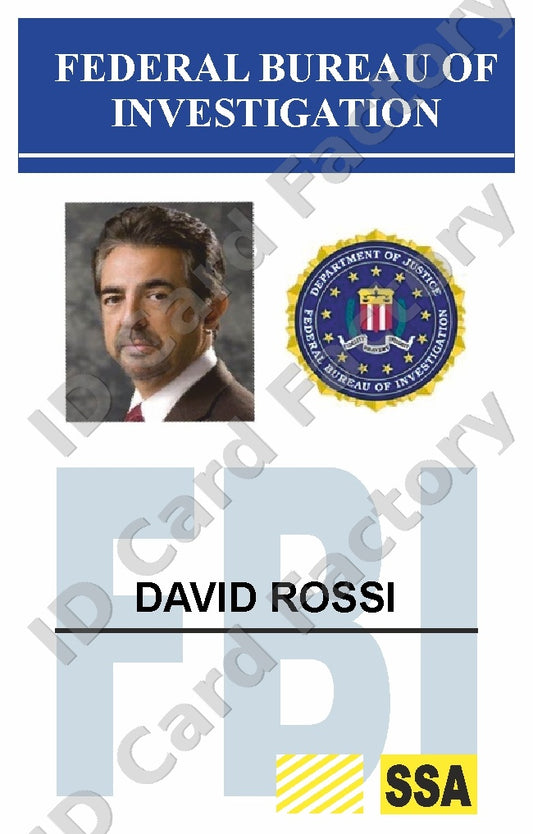 David Rossi | Criminal Minds FBI BAU ID Card | ID Card Factory