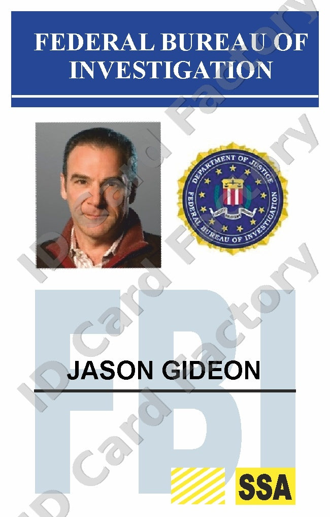 Jason Gideon | Criminal Minds FBI BAU ID Card | ID Card Factory