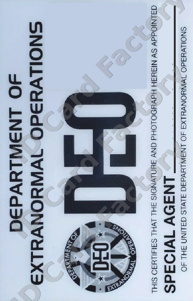 DEO Special Agent ID | Supergirl DC | | ID Card Factory