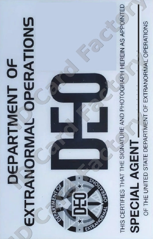 DEO Special Agent ID | Supergirl DC | | ID Card Factory