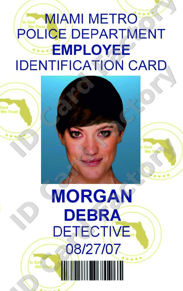 Debra Morgan | Dexter Miami Metro Police ID Card | ID Card Factory