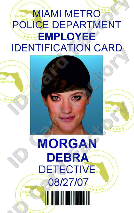Debra Morgan | Dexter Miami Metro Police ID Card | ID Card Factory