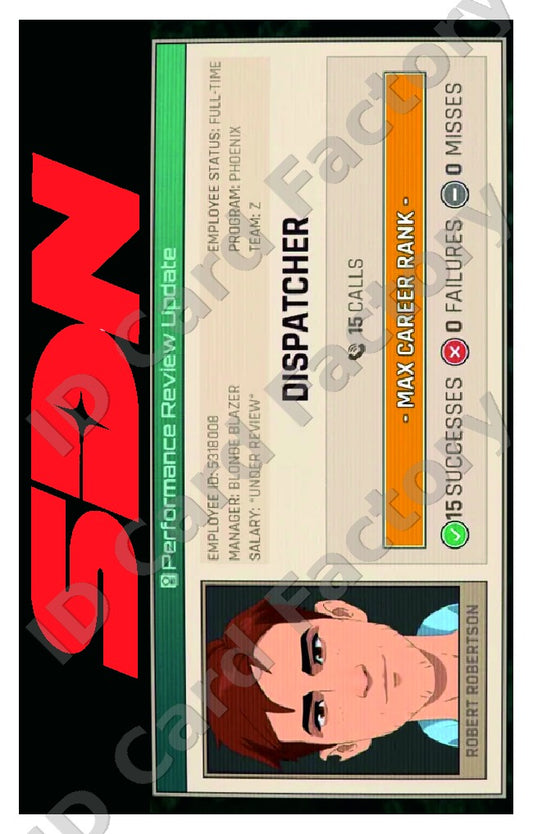 Robert Robertson | SDN Dispatcher ID Card | ID Card Factory