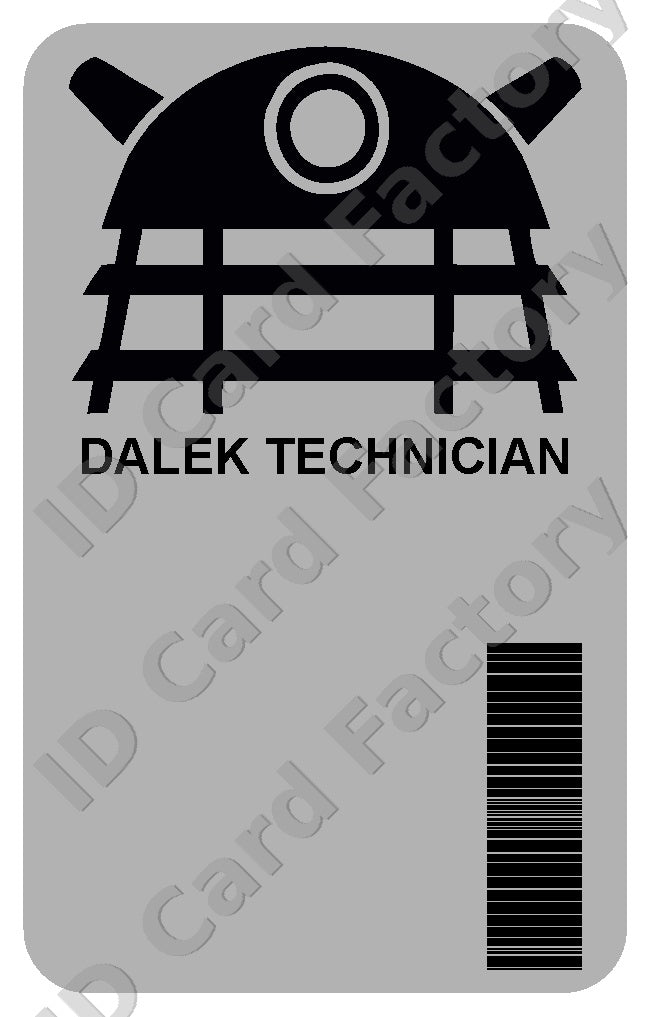 Doctor Who Dalek Technician ID Card | Personalised | ID Card Factory