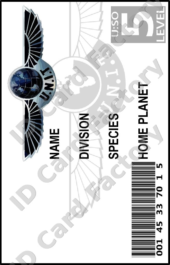 Doctor Who UNIT ID Card | Personalised (Name Division Species) | ID Card Factory