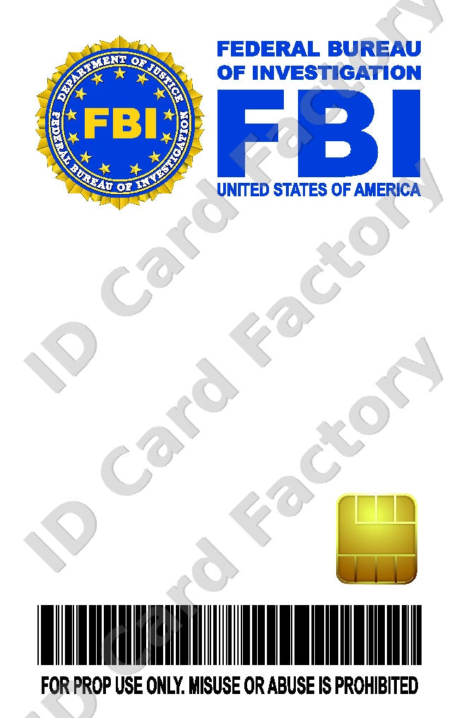 FBI Agent ID Card | Personalised | ID Card Factory