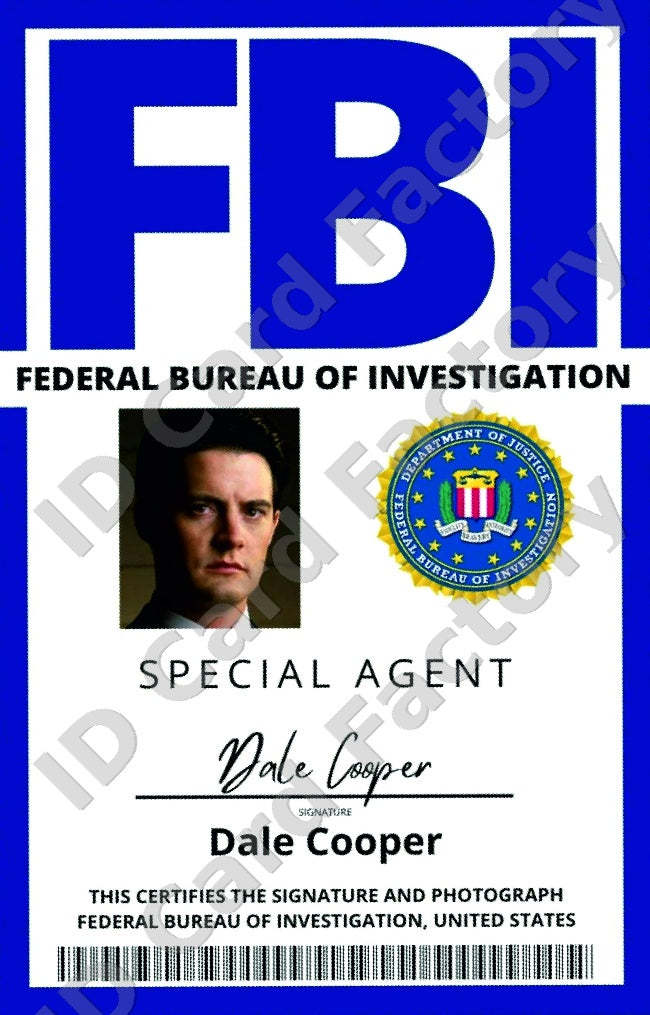 Dale Cooper | Twin Peaks FBI ID Card | ID Card Factory
