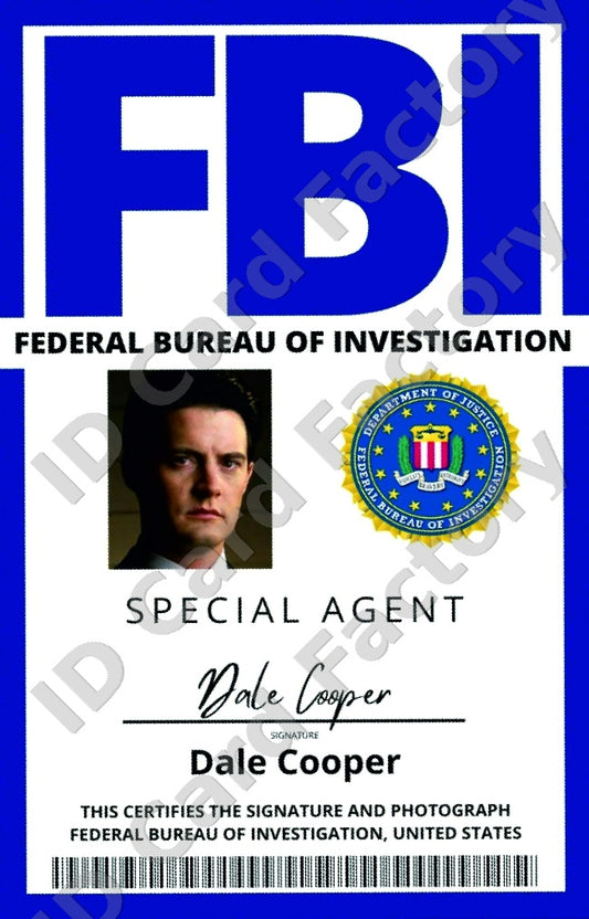 Dale Cooper | Twin Peaks FBI ID Card | ID Card Factory