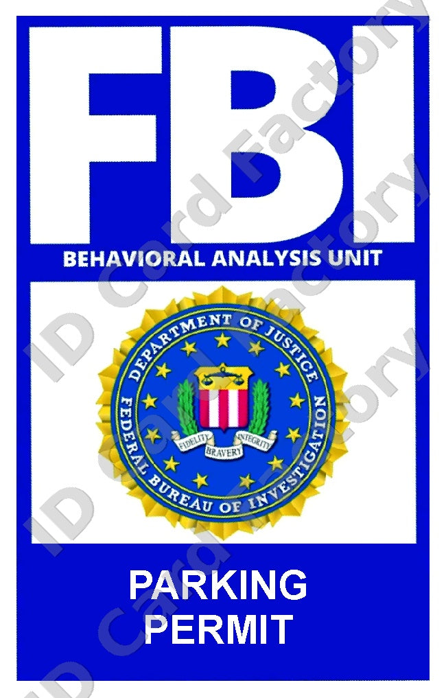 FBI Parking Permit | | ID Card Factory