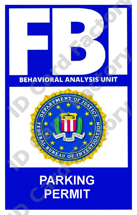 FBI Parking Permit | | ID Card Factory