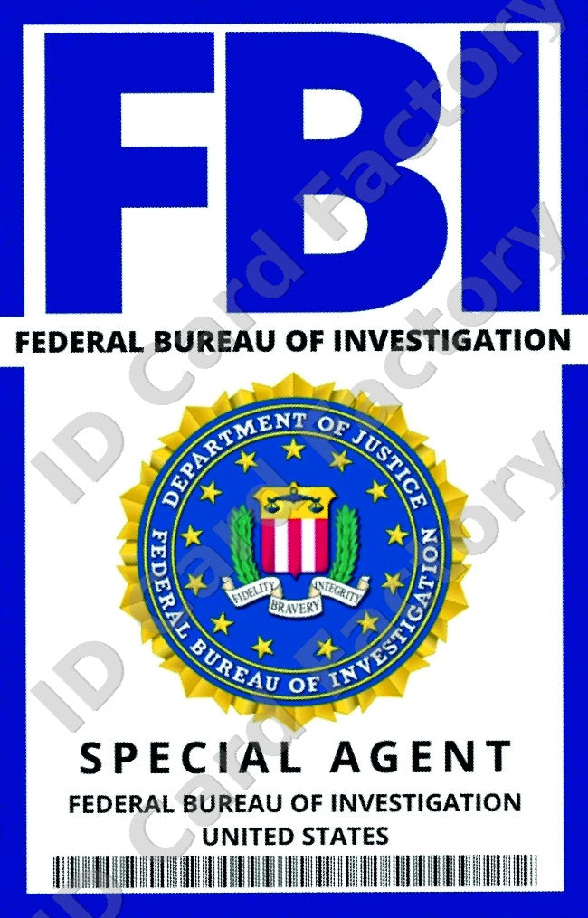 FBI Special Agent ID Card | Personalised | ID Card Factory