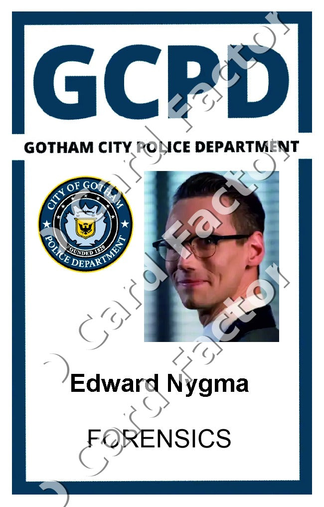 Edward Nygma | Gotham GCPD ID Card | ID Card Factory