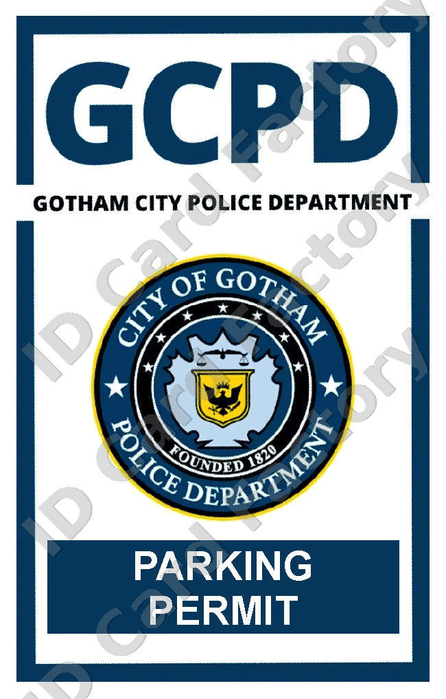 GCPD Parking Permit | Batman DC | | ID Card Factory