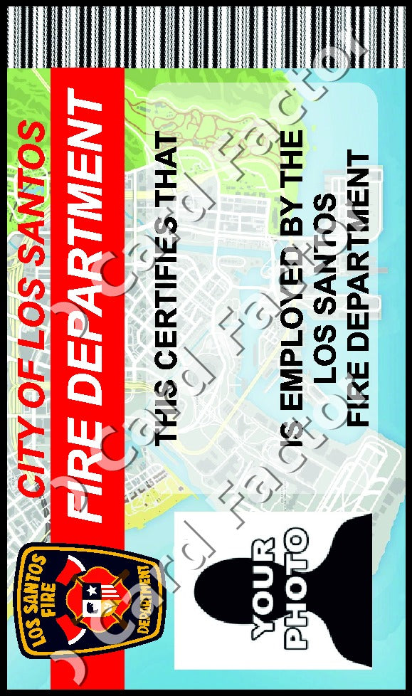 Los Santos Fire ID Card | Personalised | ID Card Factory