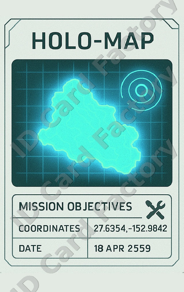 Halo UNSC Holo-Map Mission Card | | ID Card Factory