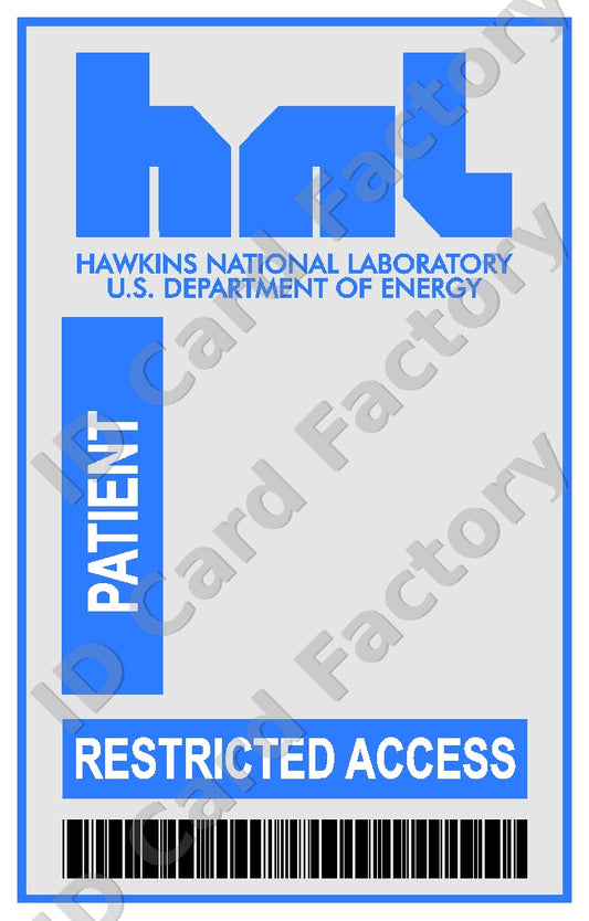 Stranger Things Hawkins National Laboratory Patient ID Card | Personalised | ID Card Factory