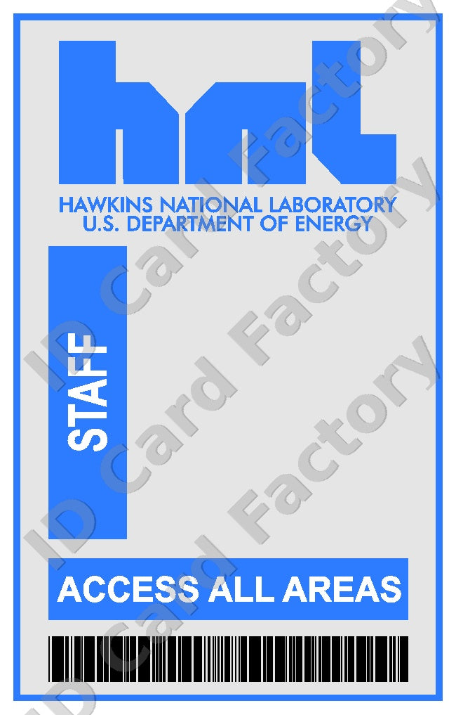 Stranger Things Hawkins National Laboratory Staff ID Card | Personalised | ID Card Factory
