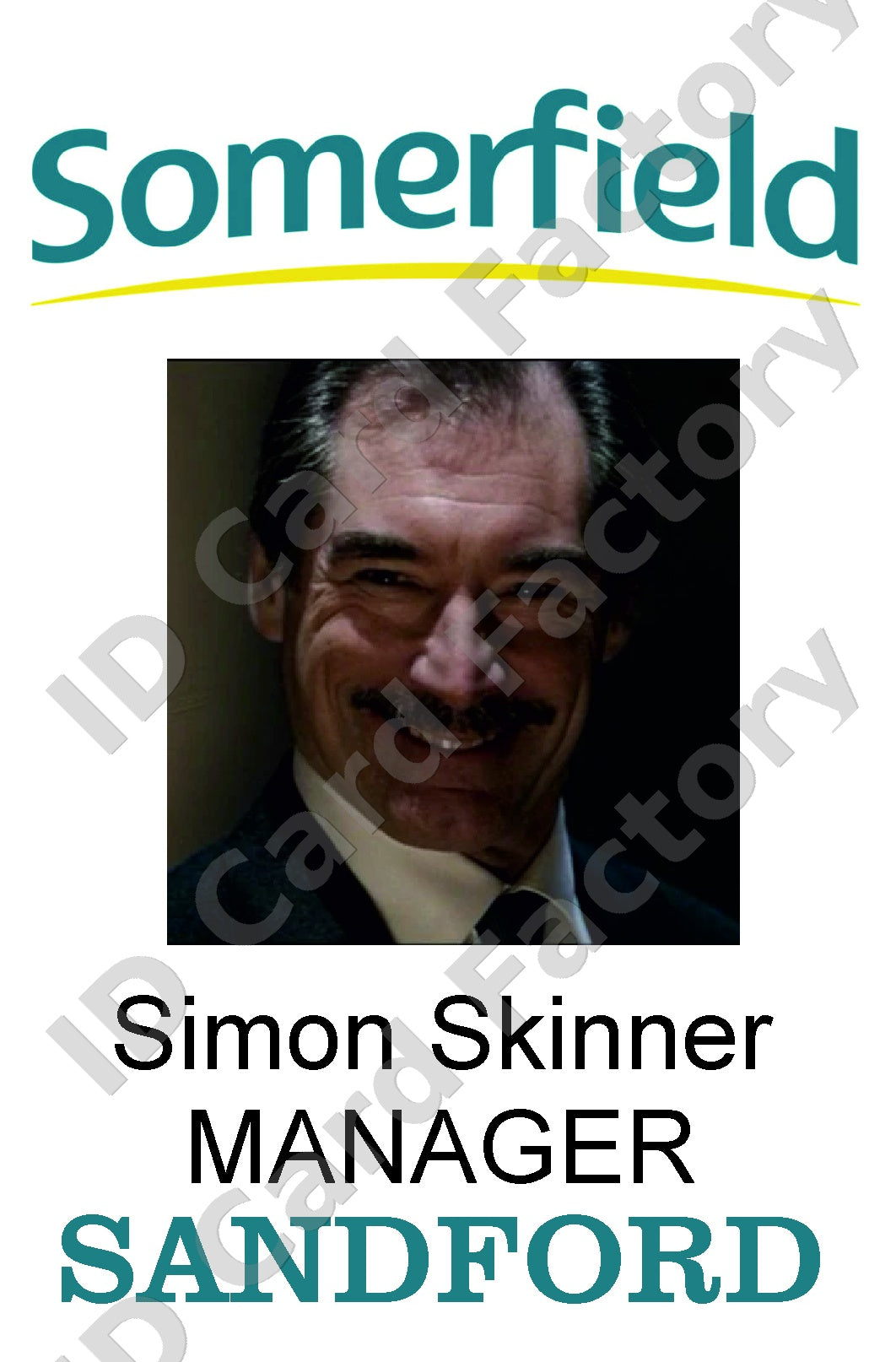 Simon Skinner | Hot Fuzz Somerfield Manager ID | ID Card Factory