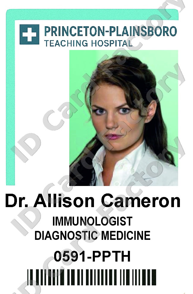 Dr Allison Cameron | House MD Princeton-Plainsboro ID Card | ID Card Factory