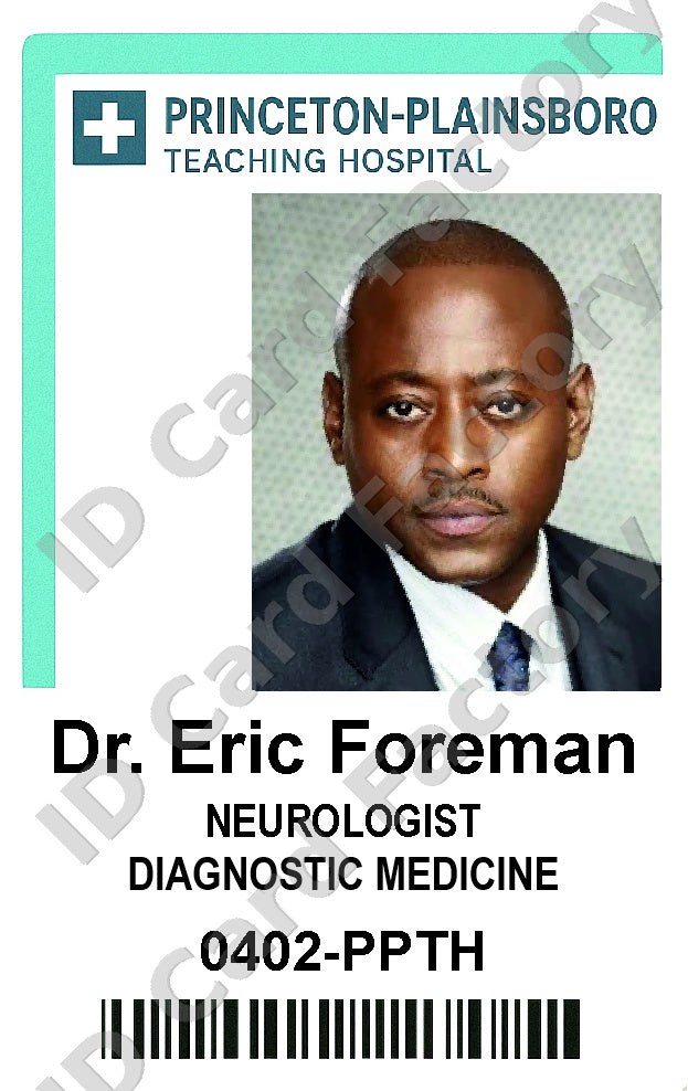 Dr Eric Foreman | House MD Princeton-Plainsboro ID Card | ID Card Factory
